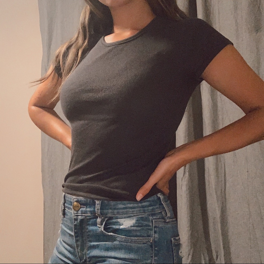 Black Ribbed Urban Outfitters T-shirt